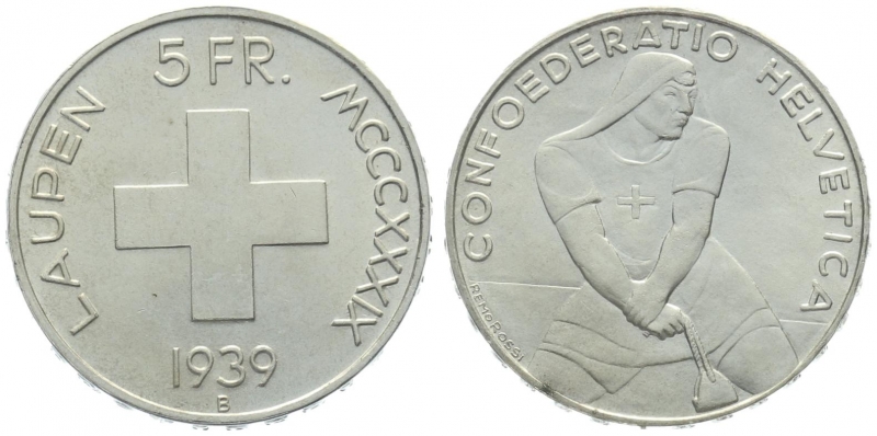5 Franken 1939 B Schlacht bei Laupen